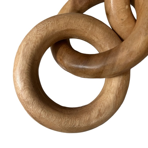 Oversized Wood Chain Link Decorative Wood Link Natural Wood Link Wood Decor - Picture 2 of 7